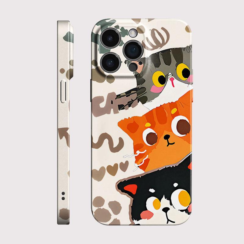 Милый толстый кот Чехол для телефона для Samsung Galaxy S20 S21 S22 S23 S24 S25 FE Plus Note20 Ultra 4G 5G Глянцевая пленка Жесткая поликарбонатная крышка
