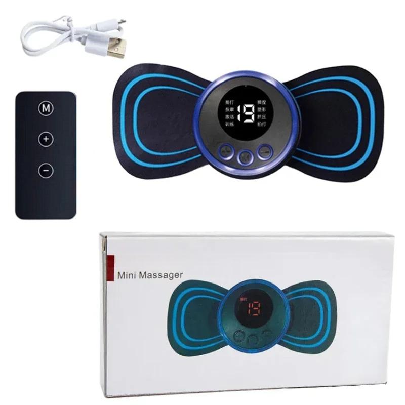 Электрический массажер для шеи Мини Шейный Спина Мышцы Массажный пластырь Стимулятор Массажер Коврик Портативный Гелевый пластырь Наклейки Слим