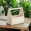 Solid Wood Storage Bin Box with Handle, Large Capacity Open Portable Souvenir Design, Texture Durable Organizer, for Desktop And Souvenirs Wooden