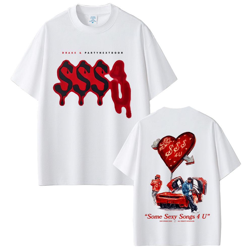 Hot Sale PARTYNEXTDOOR Drake Some Sexy Songs 4 U SSS4U New Album 2025 Tshirt Unisexs Women Hip Hop Fashion Oversized T Shirts