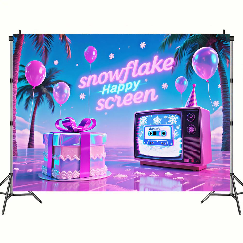 Красочный гобелен 'С Днем Рождения' Шары Радуга Дети Девочка Украшение на День Рождения Баннер Детская Вечеринка Фон для Фото Реквизит