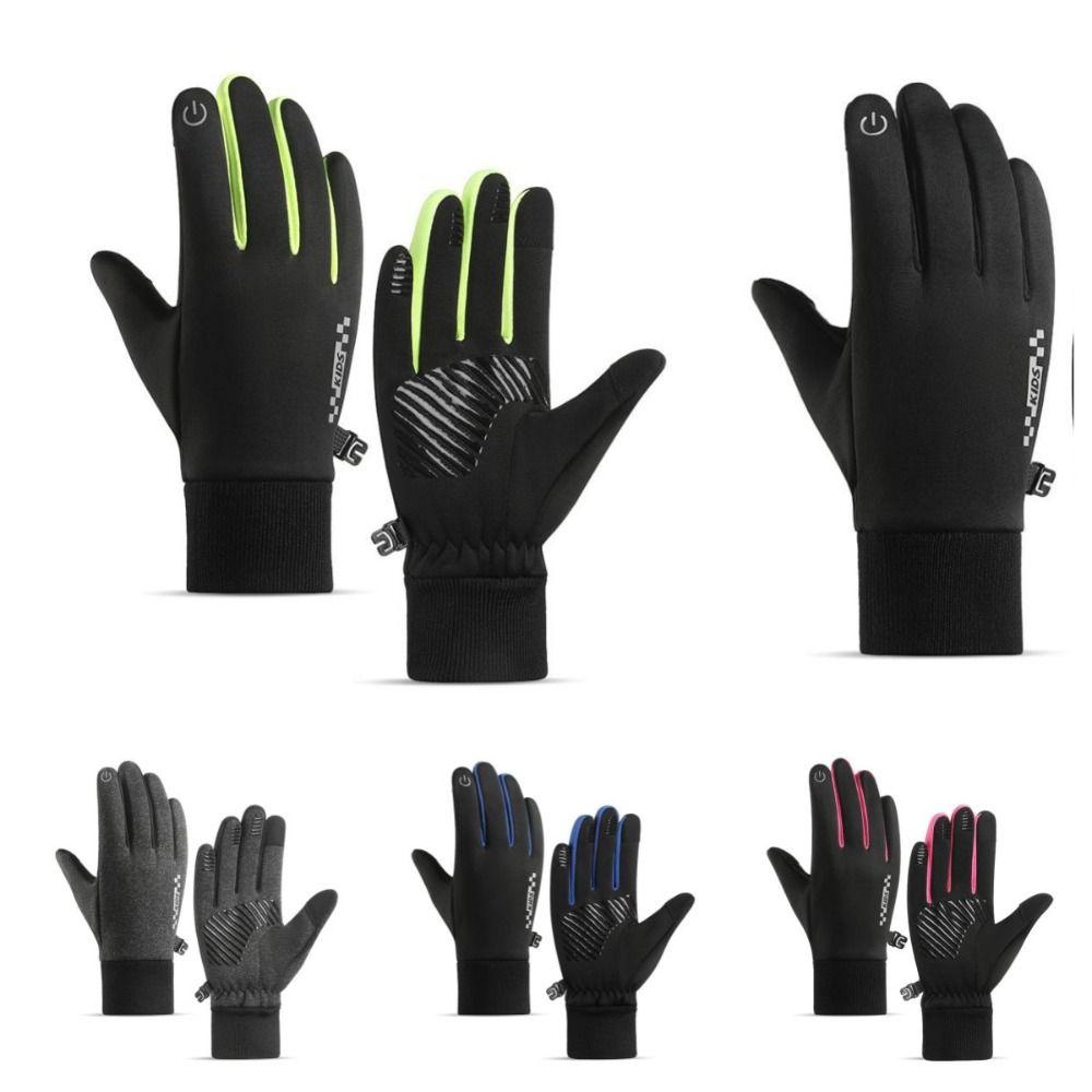 Kids Warm Gloves Non-slip Bicycle Sports Mittens Autumn Winter