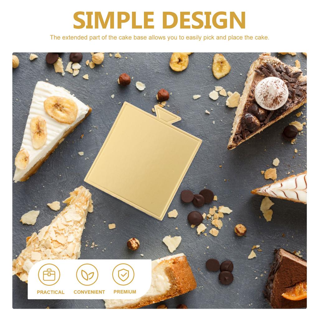 100 листов коврик для торта Основы для мусса Золотой декор Декоры Картонные квадраты Бытовые доски Поддон