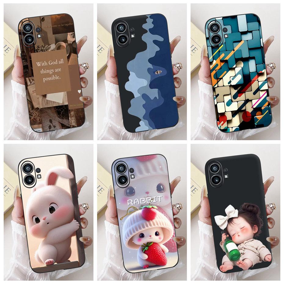Модный Чехол-Картина Для Nothing Phone (1) Черный Мягкий Силиконовый Чехол Для Nothing Phone One Phone1 Чехлы Бамперы