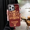 Ударопрочный чехол для телефона с флагом паспорта Грузии для iPhone 17 Air 16 16E 15 Pro Max 14 Plus 13 Mini 12 Задняя крышка Anti Fall Fundas