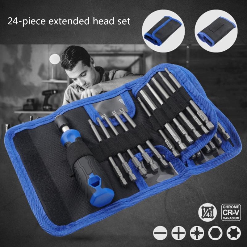 Precision Screwdriver Set 24 In 1 Screwdriver Kit with 23 Bits Impact Screwdriver Electronics Repair Tool for Computer
