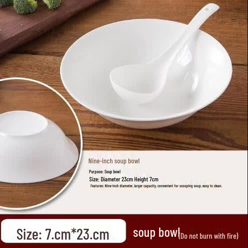 Huaiyi White Ceramic Dinnerware Collection
