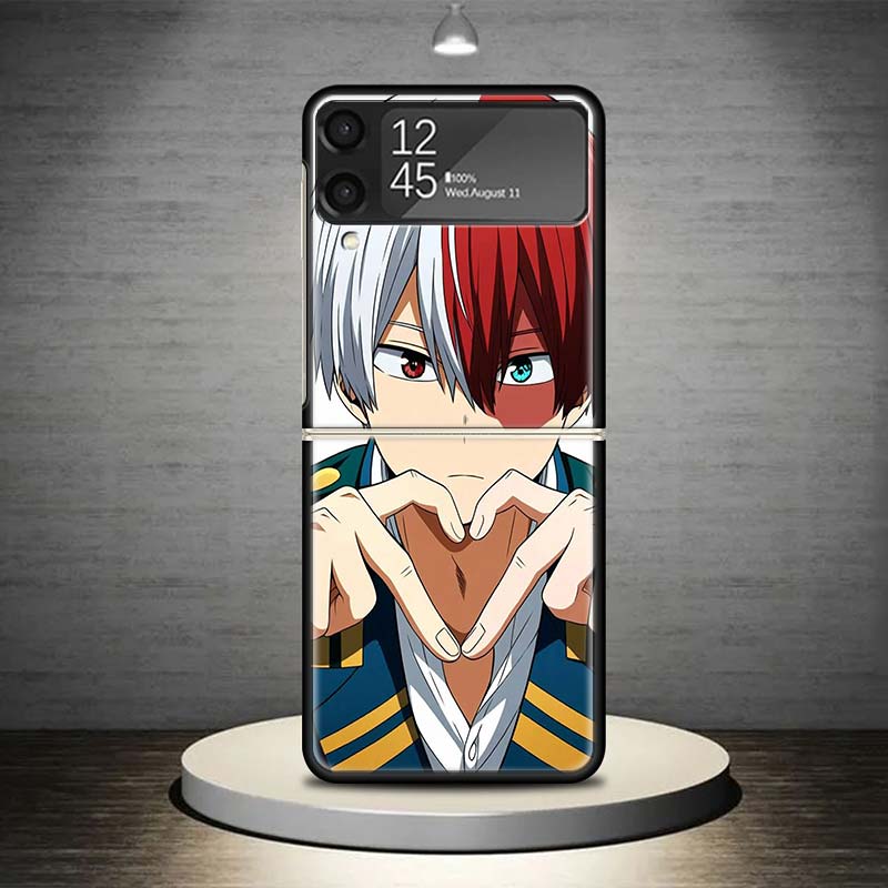 Todoroki Shoto MHA My Hero Phone Case For Samsung Galaxy Z Flip 7 6 5 4 3 5G Shockproof Cover Z Flip7 Flip6 ZFlip5 Flip3 Flip4 L