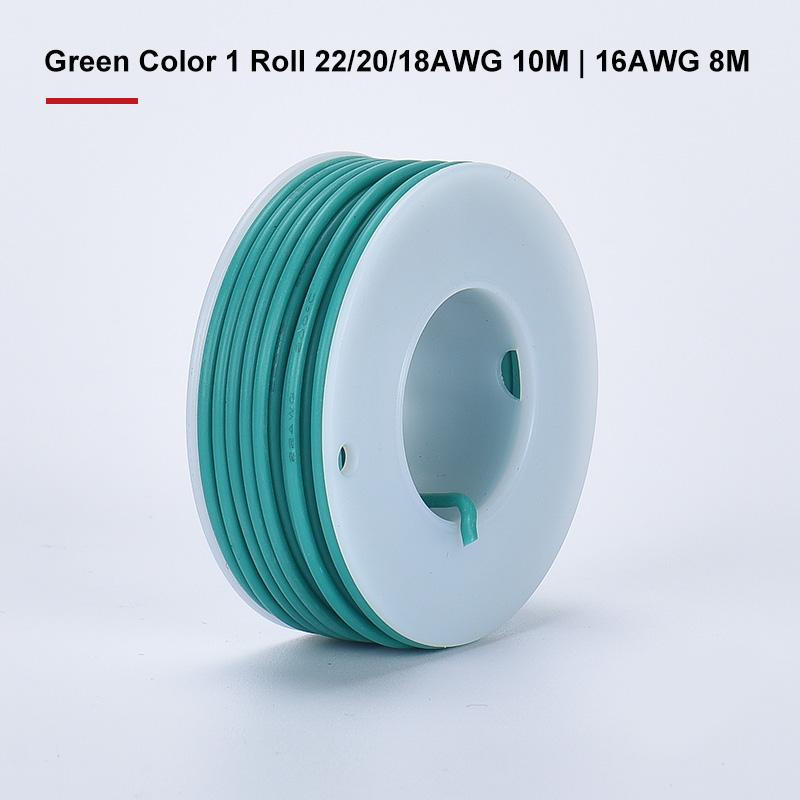 60 метров гибких силиконовых луженых проводов 22/20/18/16AWG 6 цветов, набор электрических многожильных проводов, медный соединительный кабель