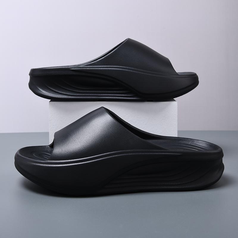 Mens Slide Shoes Outside Indoor Beach Sandal Shoes Plush Comfort Thick Cushioned Sole Slides Men Daily Wear Shoes Men Flip-Flops Slide Shoes