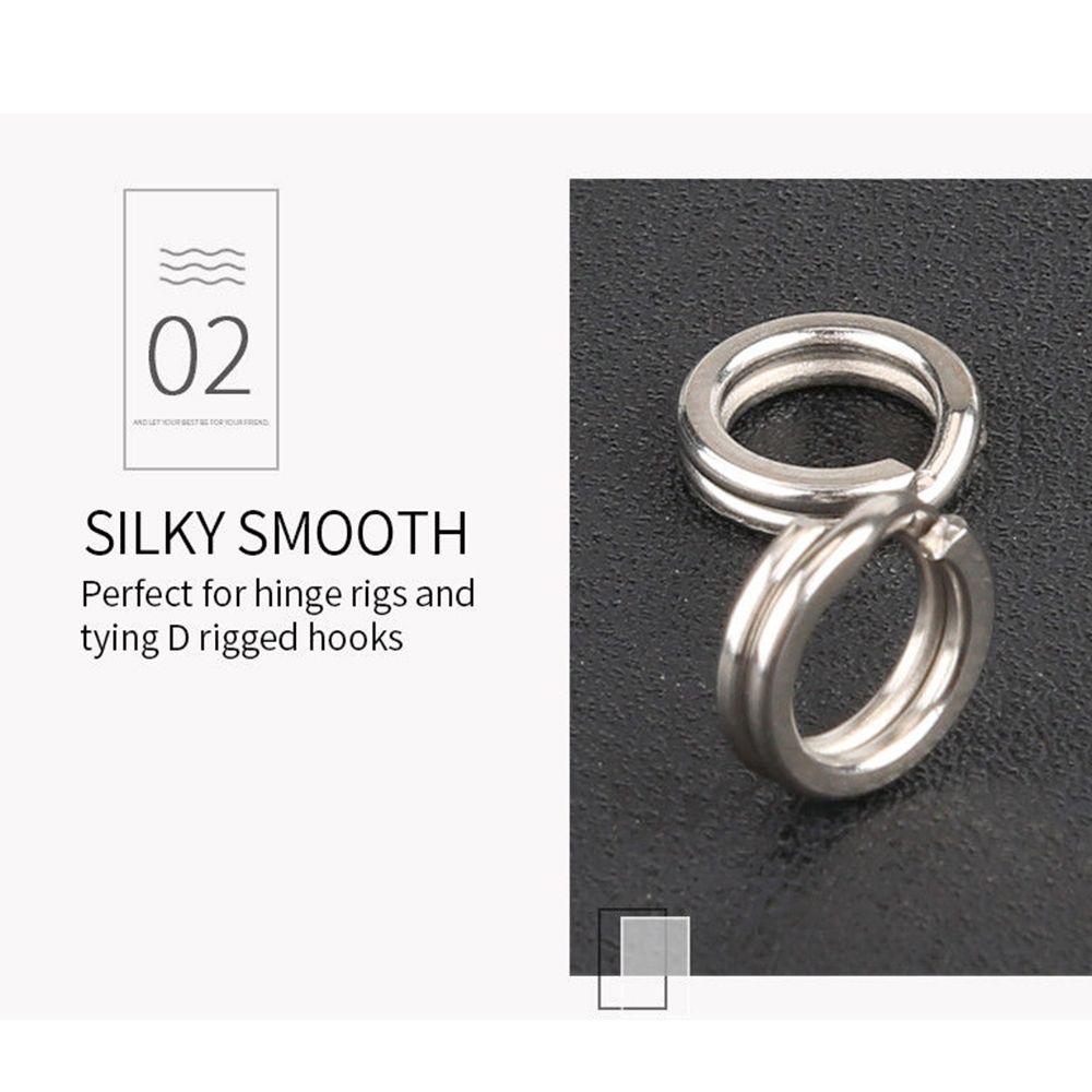 100PCS Lot Durable High Quality Stainless Steel Swivel Snap Fish Connector Fishing Split Rings