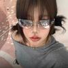 Ins Korean Fashion Y2k Rimless Sunglasses Women Luxury Brand Square Sun Glasses Personality Punk Eyeglasses Female Eyewear