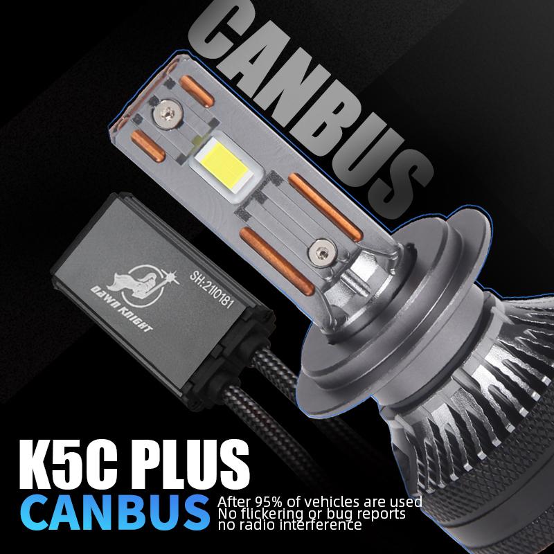 DAWN KNIGHT 140W K5C PLUS H7 H11 H1 H4 Светодиодная лампа для фар 4300K LED HB3 HB4 Двойная медная трубка Светодиодный комплект для автомобиля 12V 2 шт.