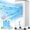 Eleeyak Air Воздушный Электрический Охладитель 3 Ледяных Аккумулятора 6 л Воды 3 Потока Воздуха Автоматический Пульт Панель 60 Вт Энергия Электрический Прохладное Место Отдельно Стоящий Воздух Портативный Тепло