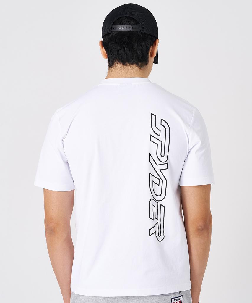 SPYDER Men'S Back Letter Short Sleeve T-Shirt Spkmcnrs301Mwht