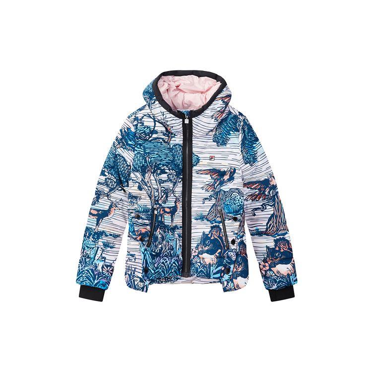 Fila Свободная короткая пуховая куртка с капюшоном женская верхняя одежда F11W048906F-BK