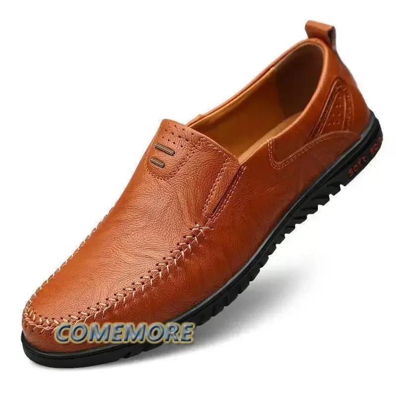 Мужские летние кроссовки высокого качества, роскошная мужская кожаная обувь ручной работы, повседневная уличная обувь для вождения на плоской подошве, Zapatos De Hombre