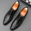 New Fashion Men's Pointed Black Brown Height Increasing Formal Shoes Male Wedding Prom Homecoming Flats Sapato Social Masculino