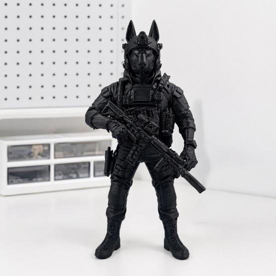 Тактическая статуэтка собаки Анубис, 3D-печатный египетский воинский декор, Мифическая военная фигурка для стола, Коллекционный подарок для мужчин