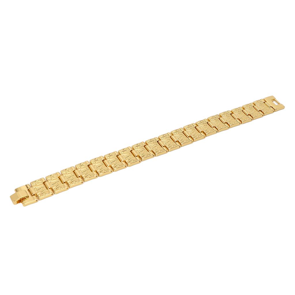 Модный магнитный браслет Двухрядный магнит Регулируемый Титановая сталь Браслет для похудения Золотой