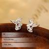 Banyan Tree S925 Silver Phoenix Earrings for Women, Removable Small Chinese Style Jewelry.