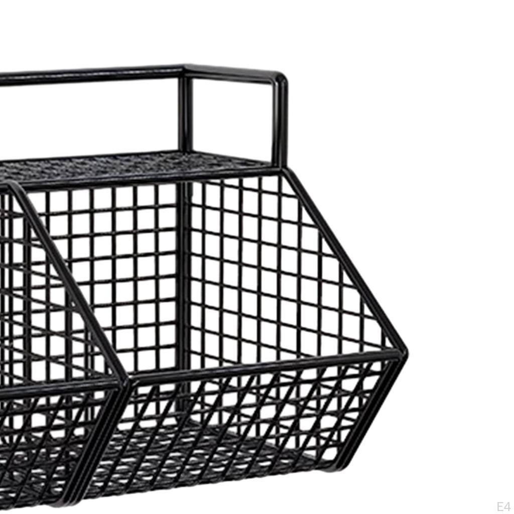 Adhesives Small Metal Basket Farmhouse Food Storage Mesh Bin Fruit Shelf Vegetable Rack Kitchen