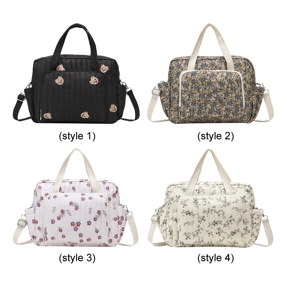 Floral Maternity Bag Large Capacity Travel Hanging Bag Toiletry Luggage Bag Pram Diaper Bag for Women Labor and Delivery
