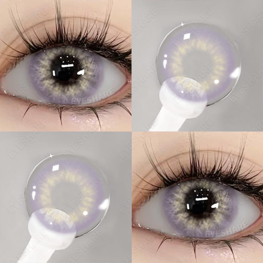 Eyeshare Fashion Colored Contact Lenses for Eyes 1pair Blue Eye Lenses Gray Contacts Cosmetic Contact Lenses Yearly