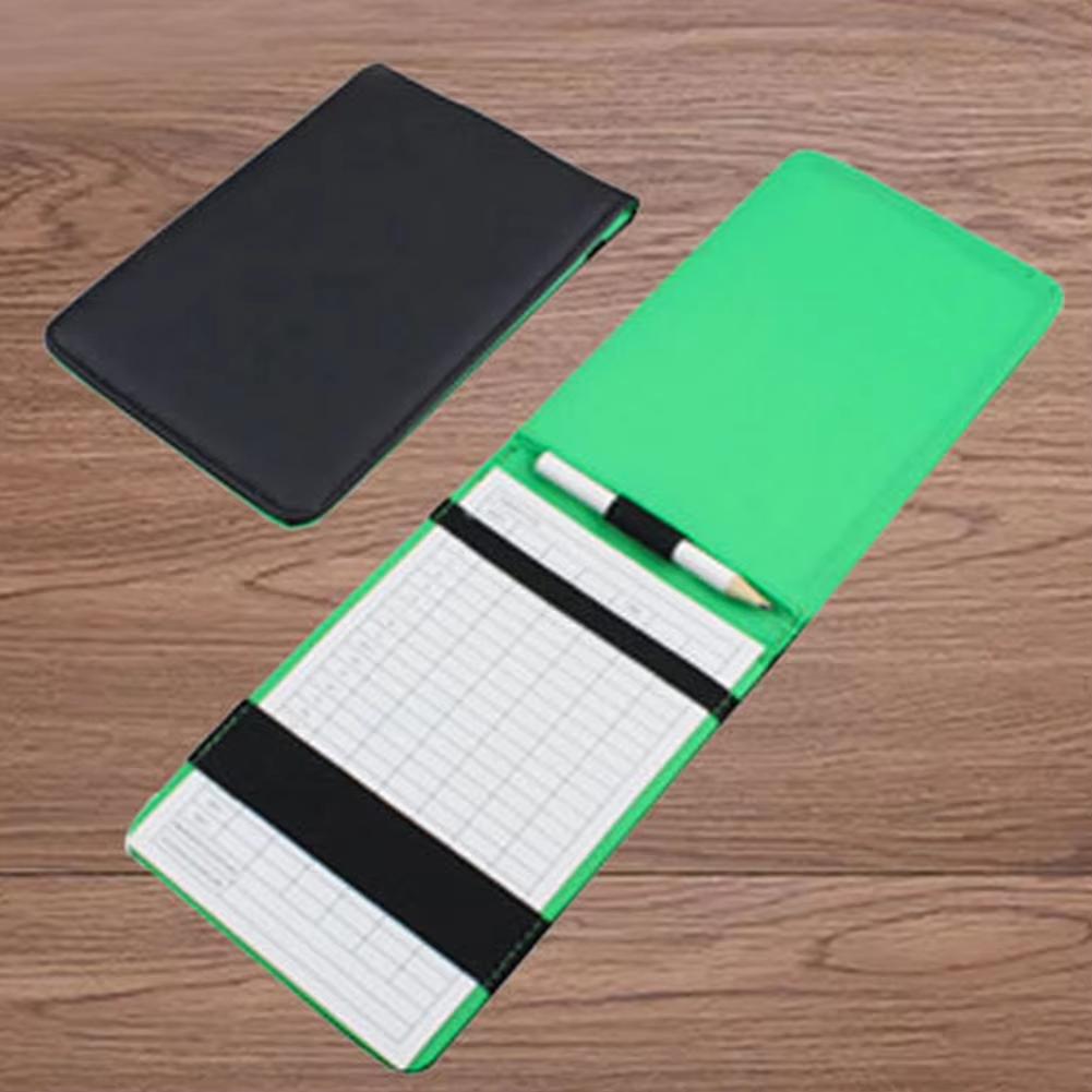 Книга для записи результатов гольфа, кожаная книга для записи результатов, портативный держатель для карточек гольфа для гольфа