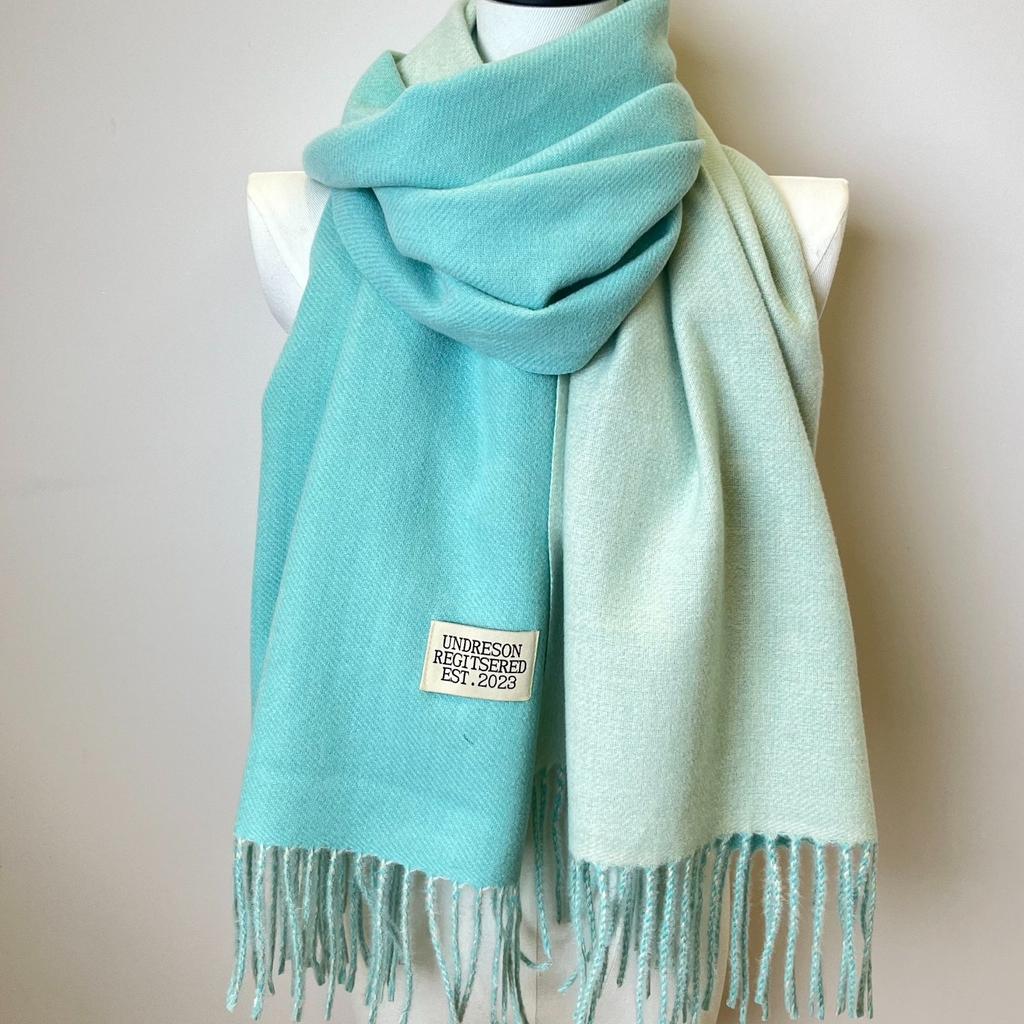 Double-sided Two Colors Scarf Simple Basic Imitation Cashmere Tassel Shawl Autumn Winter Unisex Coldproof Neck Guard Scarf