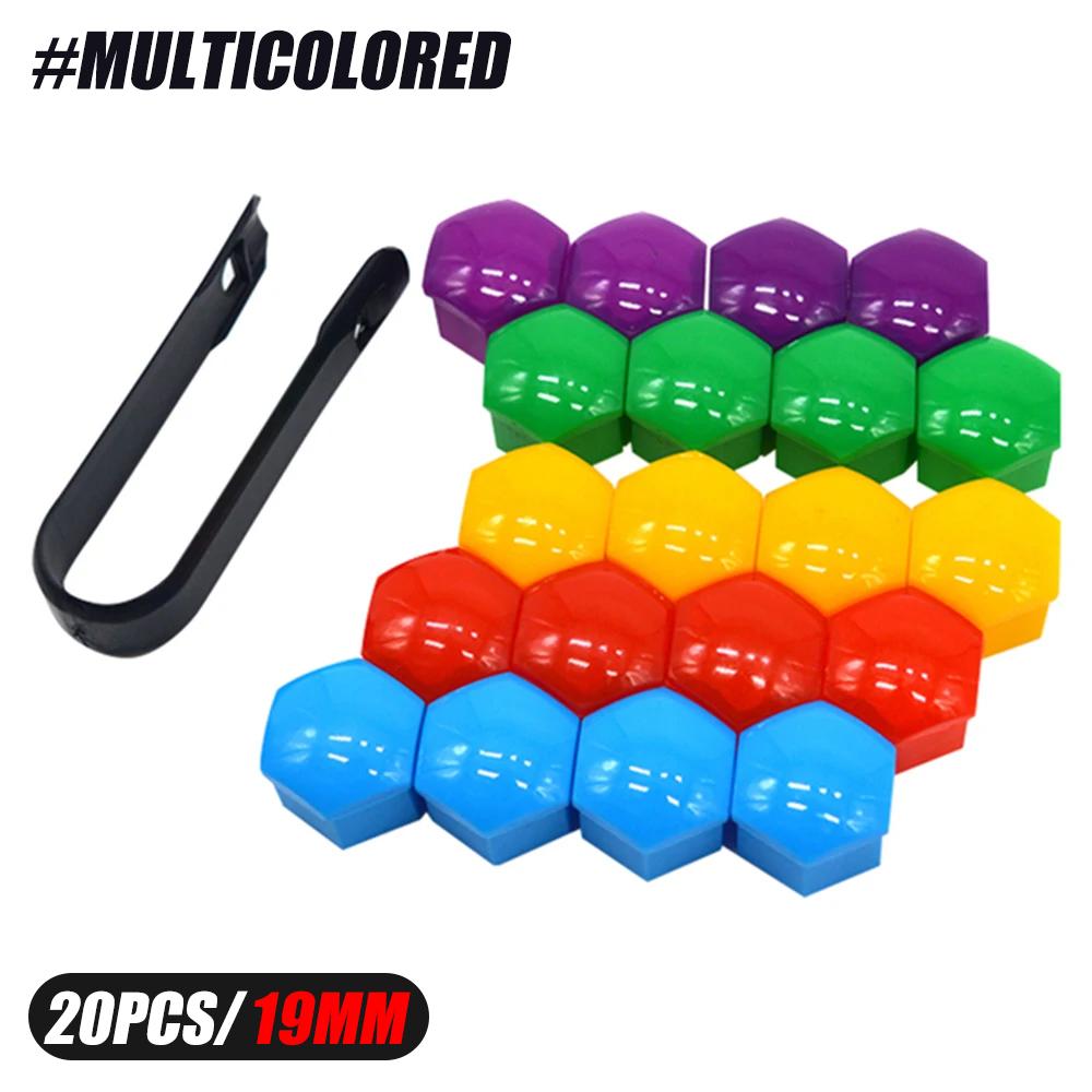20Pcs/Set 17mm Car Wheel Nut Caps Protection Covers Caps Anti-Rust Auto Hub Screw Cover Car Tyre Nut Bolt Exterior Decoration