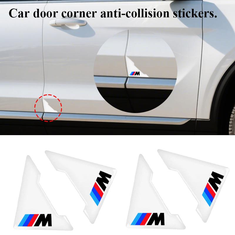 kfwhl7 4Pcs Car Door Corner Cover Bumper Crash Protection Stickers For BMW M5 M4 M3 F20 F40 F22 F30 E90 F32 F10 F06 F07 F46 E60 Z4 G20
