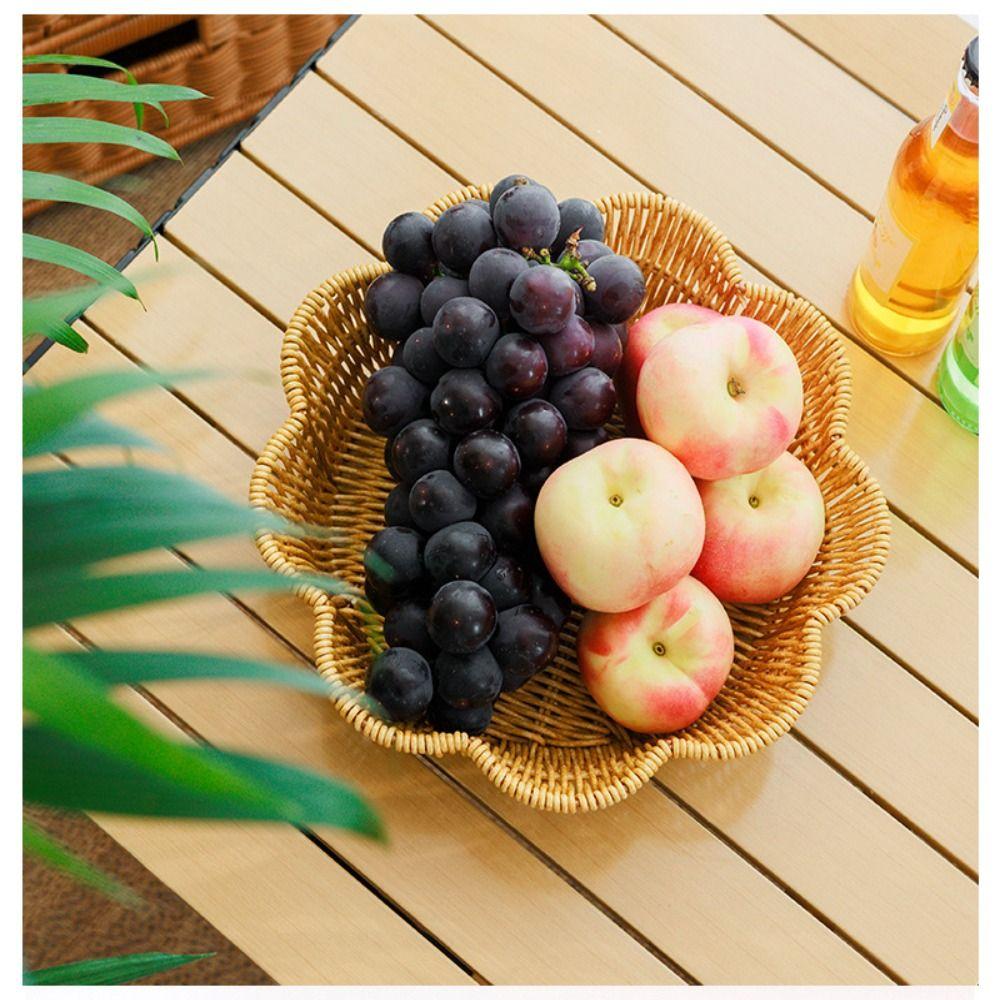 Multipurpose Imitation Rattan Fruit Plate  Wedding Candy Flower Storage
