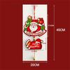 Holiday Ornament Santa Claus Christmas Hanging Pendant 45cm Snowman Xmas Wind Chime Paper Metal Door Hanging Festive Decor