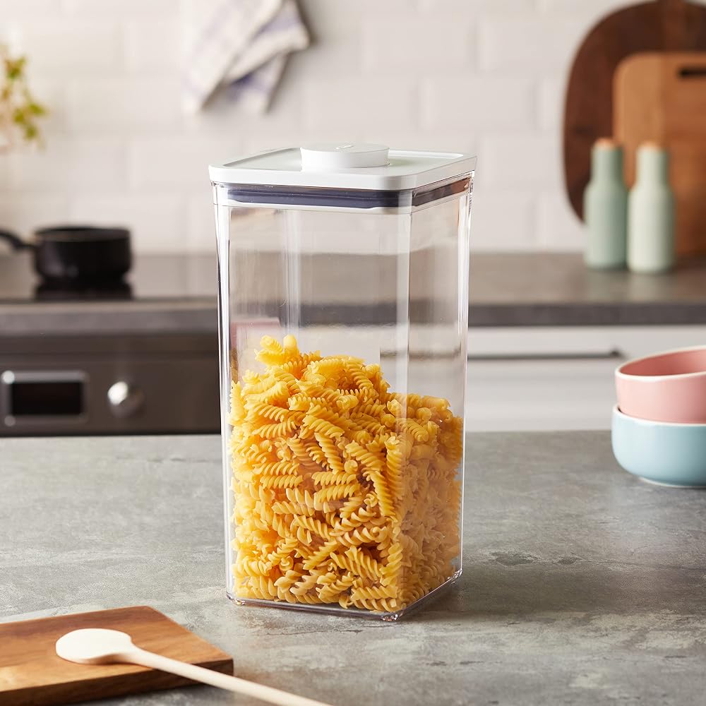 OXO Pop Container Airtight Storage Container, Large Square, 32cm Tall, White