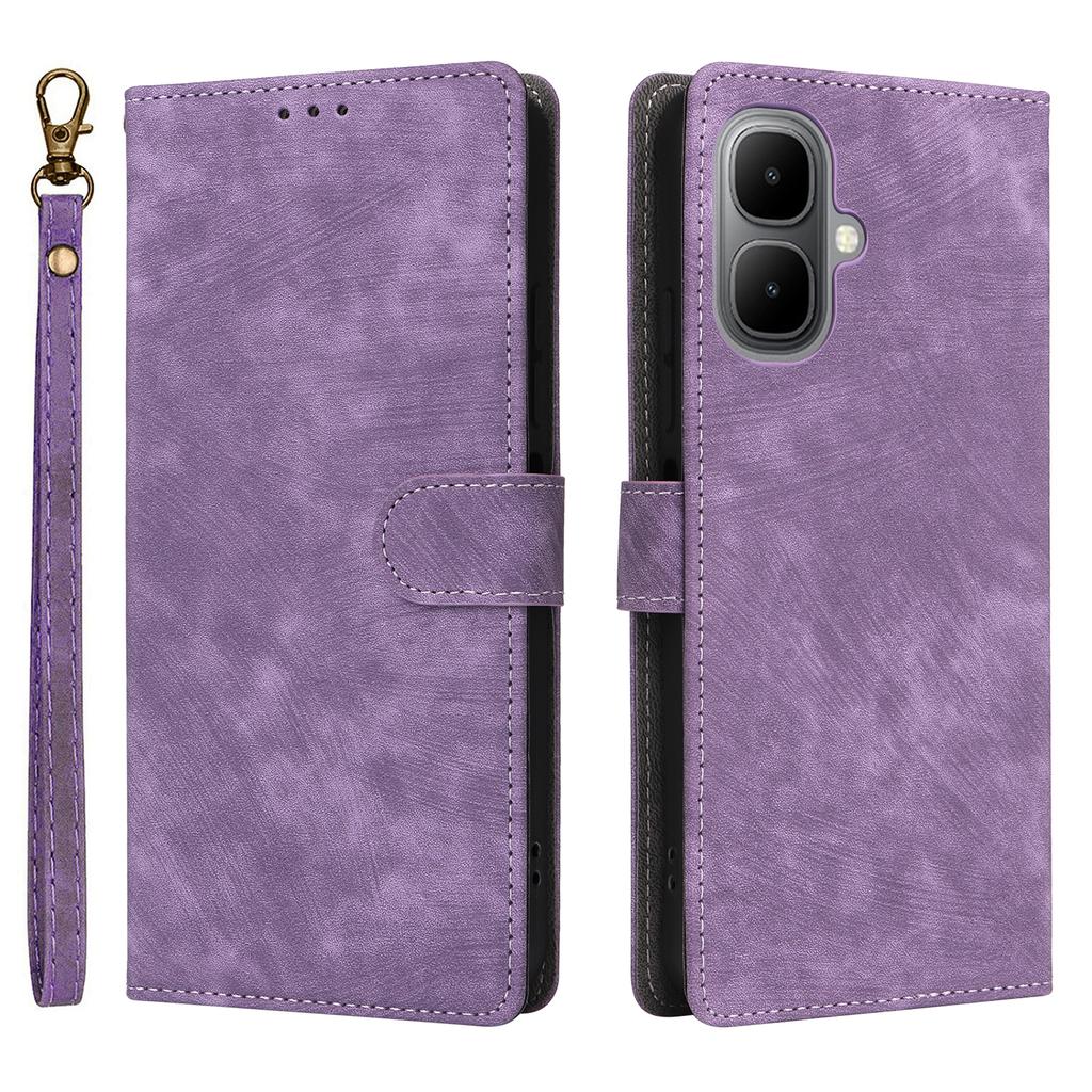 For Infinix Smart 10/TECNO Pop 10 Case Wallet RFID Blocking PU Leather Phone Cover Stand with Strap