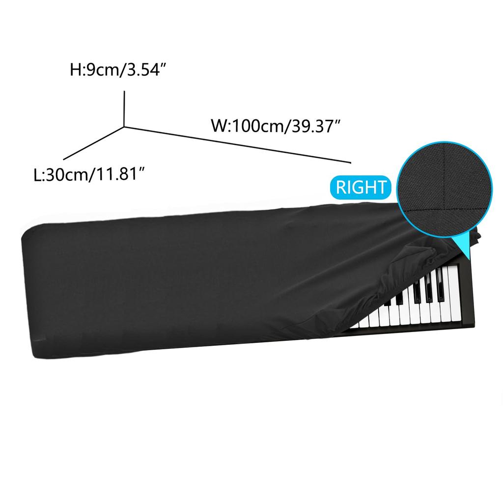 Musiin 61-Key Synthesizer Dust Cover for Roland XPS-30, FANTOM-06, JUNO-DS61, and Nord Wave 2. Premium Chinlon Dustproof and Soft-Touch Fit Design