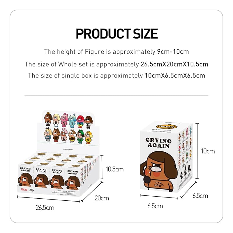 POP MART CRYBABY Crying Again Series [ассорти-коробка 12 предметов] pop mart Gachagacha BLIND box фигурка пластиковая модель премиум игрушки ПВХ мягкий винил оригинальный