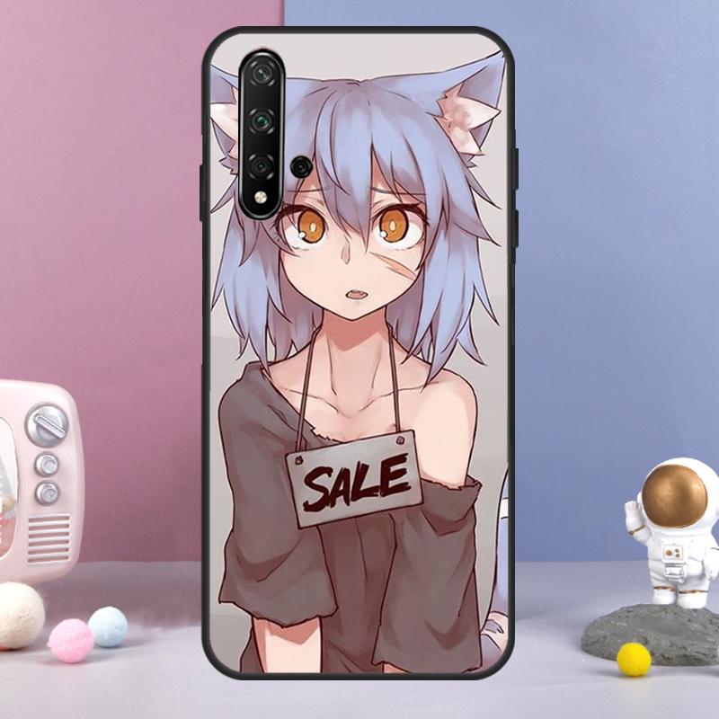 Чехол с аниме-девушкой-кошкой для Huawei Nova Y72 Y61 Y91 Y73 Y90 Y70 Y60 12s 12i 11i 8i 9 10 SE P60 P30 Pro P40 Lite