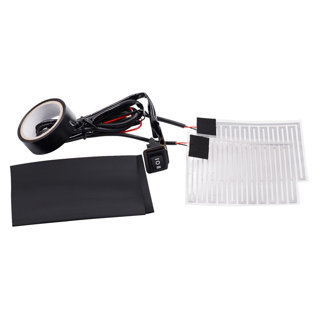 12V Heated Hand Grips Pad Handlebar Warm Heater Multi-Temperature For Motorcycle