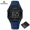 Naviforce Original Outdoor Men Boys LCD Digital Watch Calendar Chronograph Waterproof Night Pattern Silicone Strap Casual Fashion Watch NF6106