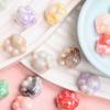 Fashion Bracelet Necklace UV Dazzle Two-color Cat Paw Beads 10pcs DIY Jewelry Accessories Acrylic Beaded Material