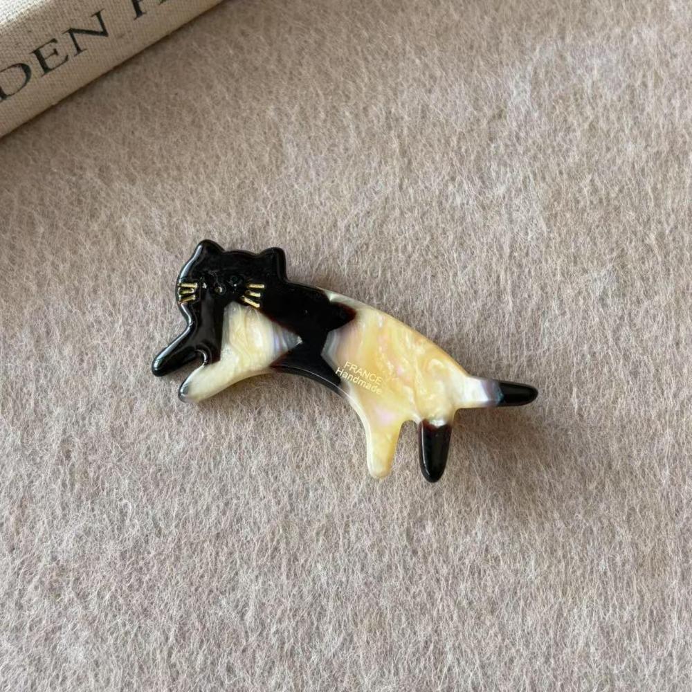 Acetic Acid Animals Hairpin Small Cute Side Clip Personalized Cat Shaped Hair Clip  Vacation