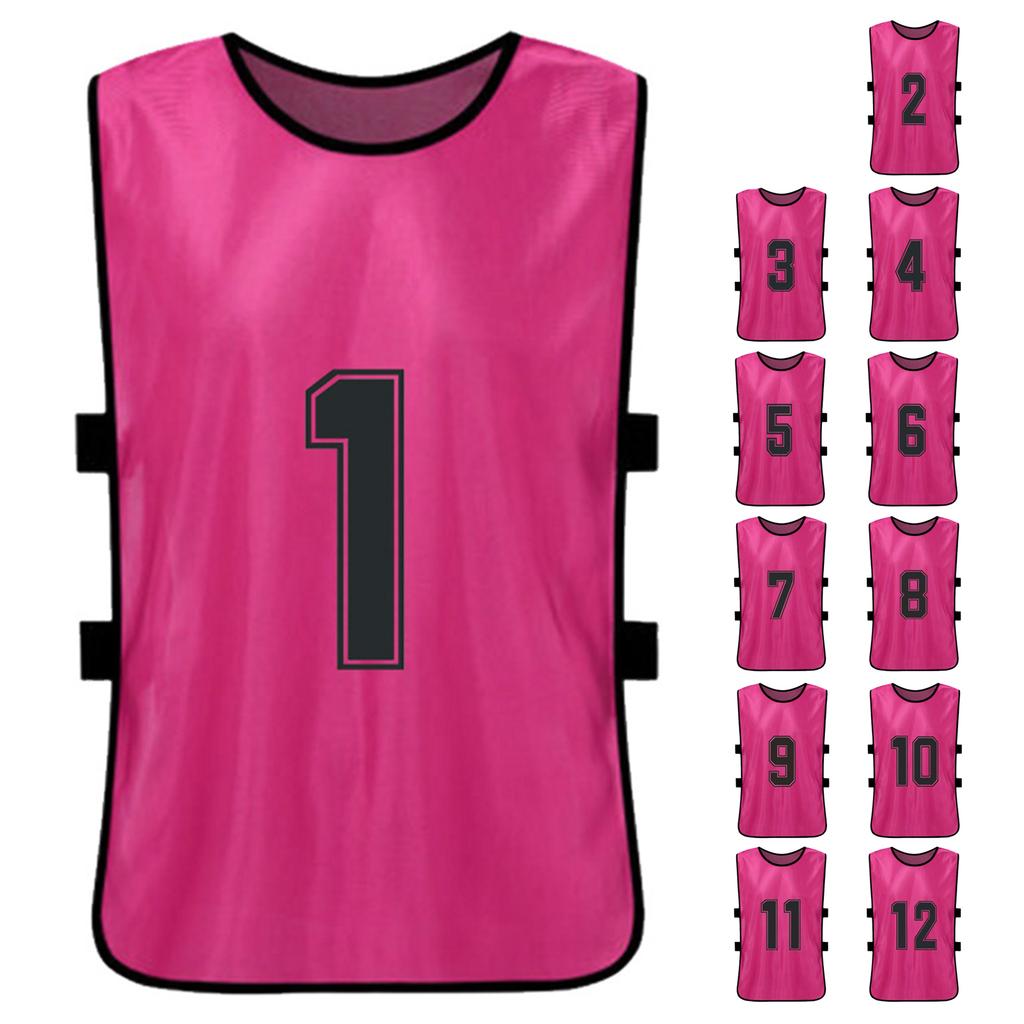 6PCS Kid S Football Pinnies Quick Drying Soccer Jerseys Youth Sports Scrimmage Basketball Team Training Numbered Bibs