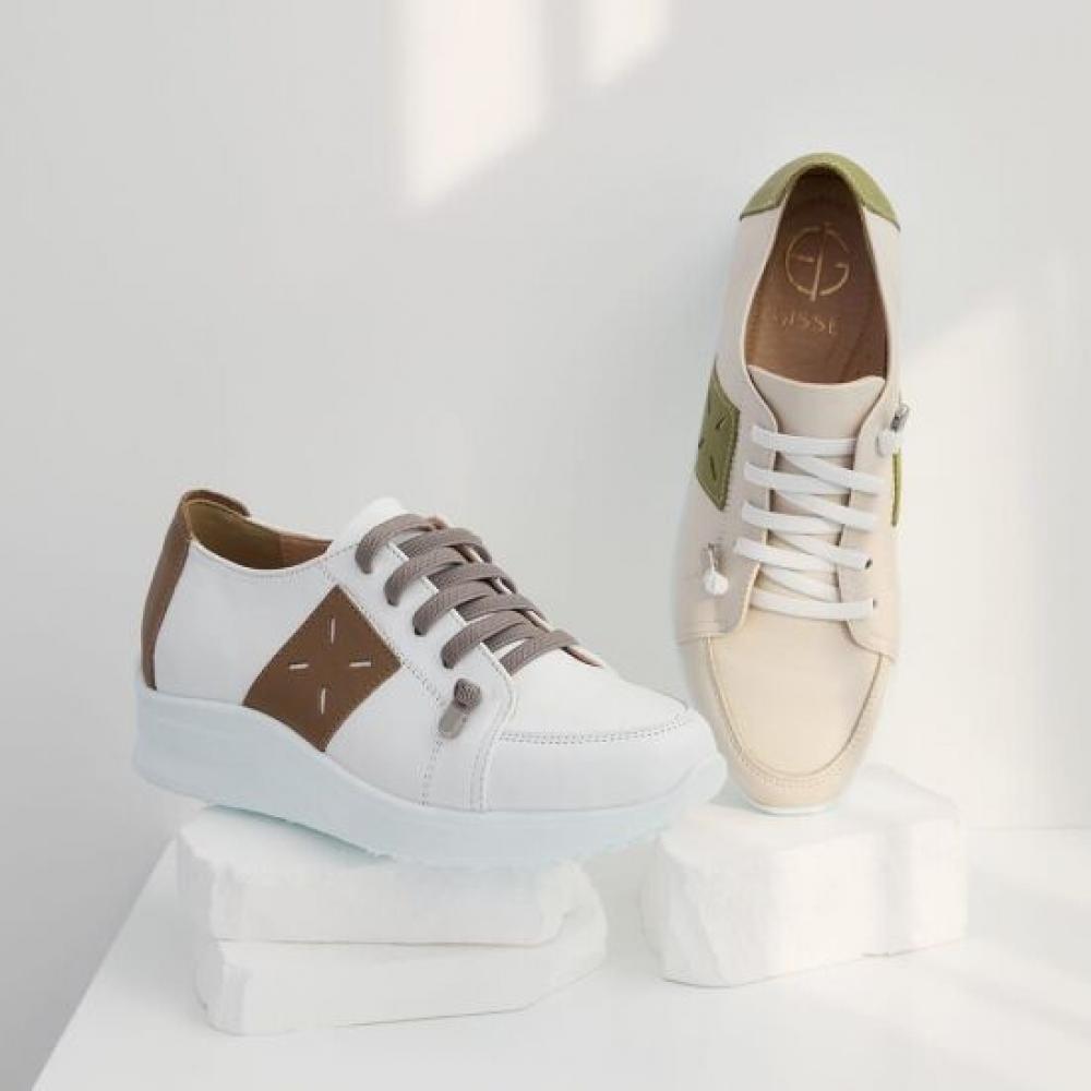 JiSyu Women S Natural lambSkin Hanyu SneakerS