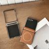 Для Samsung Galaxy Z Flip 7 Кожаный Магнитный Чехол Для Magsafe Защита Шарнира Ударопрочный Чехол с Беспроводной Зарядкой Для Z Flip7