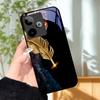 Для Realme GT7 5G Чехол Роскошный Чехол с Рисунком Закаленное Стекло Чехол для Телефона Для Realme GT 7 Fundas Жесткий PC Ударопрочный Корпус Бампер