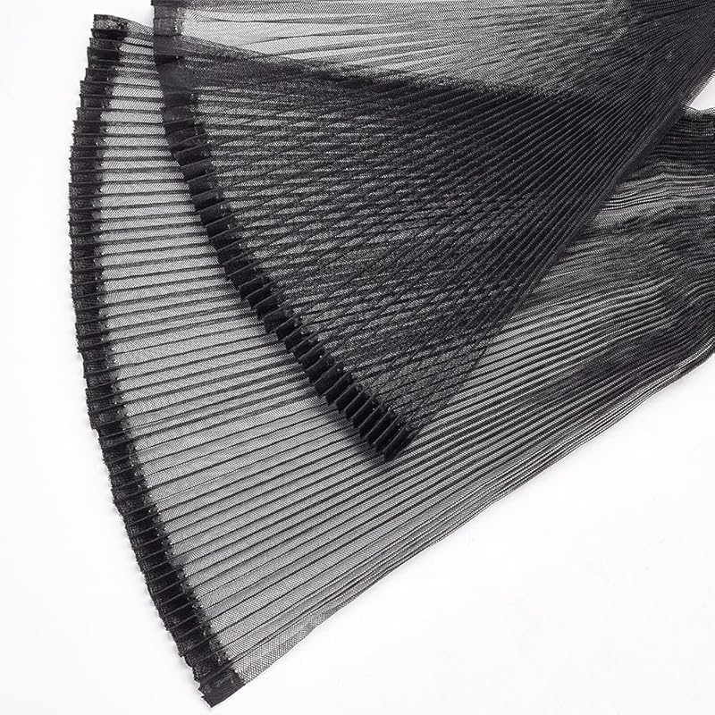 WADORN 1 ярд кружевных оборок, 57,1" шириной, плиссированная кружевная ткань, отделка, органза, шифон, тюль, кайма, органза, оборки, аппликация, отделка, шитье, рукоделие