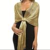 Fashion Bright Sunscreen Shawl Hijab Gold Silver Shiny Scarves For Women Lace Tassel Party Evening Dress Scarf