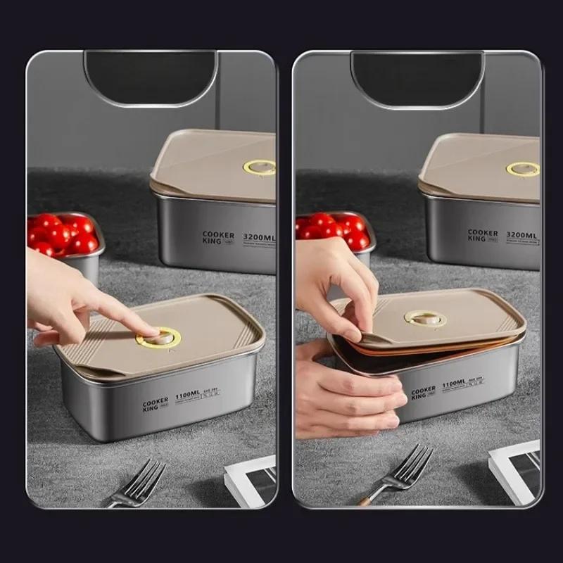 COOKER KING Контейнер для хранения продуктов Нержавеющая сталь Кемпинг Ланч-бокс для фруктов Бенто-бокс Холодильник Морозильник Герметичный контейнер для хранения